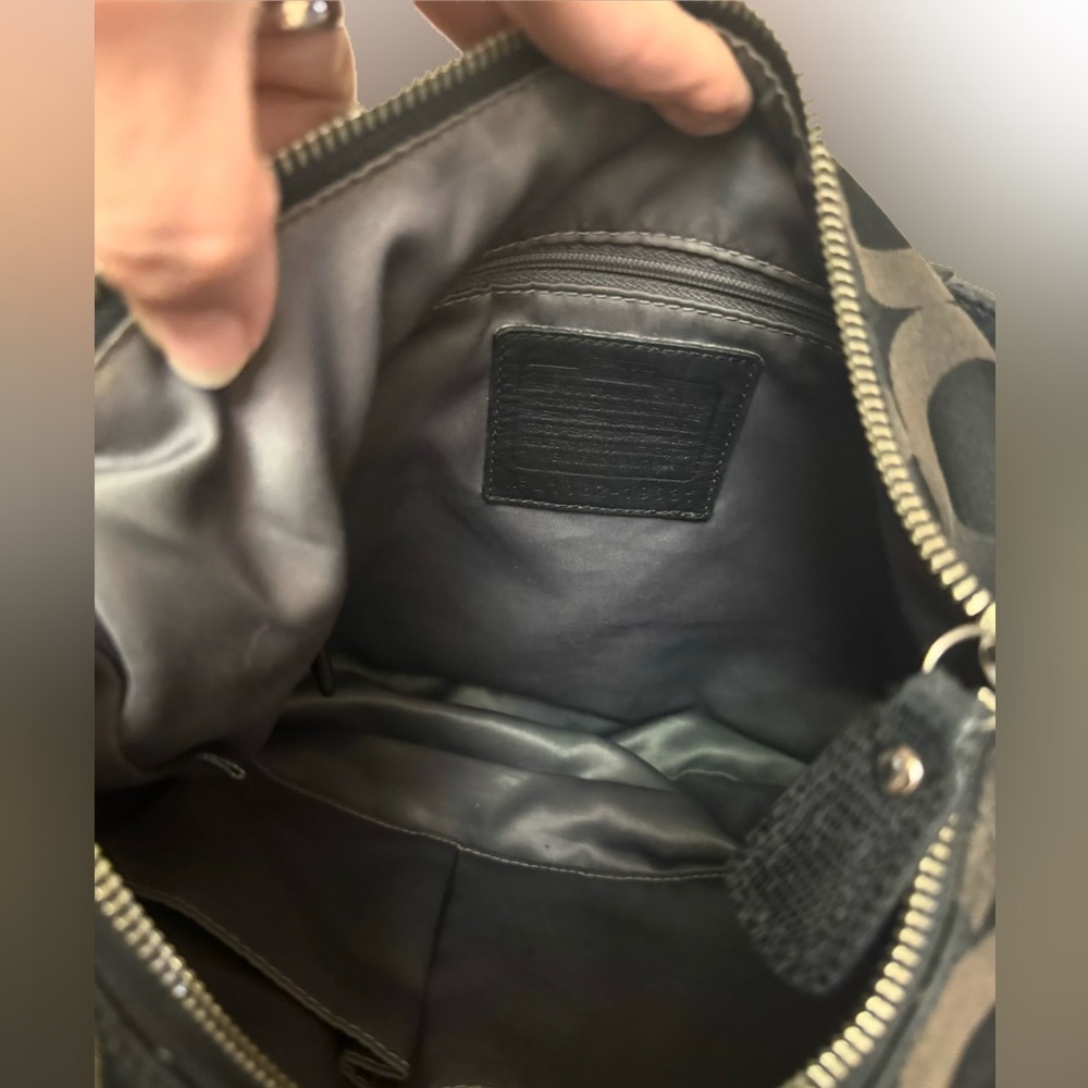 Authentic Coach Signature Nylon Shoulder Bag - Picture 8 of 14